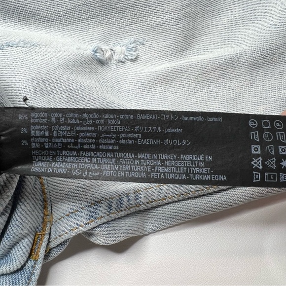 Zara Womens Jeans Size 2 Blue Mid Rise Raw Hem Distressed/Ripped/Slight Stretch - Picture 8 of 13
